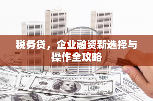 三角税务贷，企业融资新选择与操作全攻略