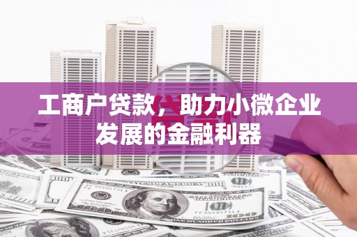 三角工商户贷款，助力小微企业发展的金融利器