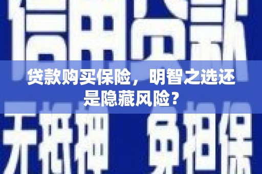 三角贷款购买保险，明智之选还是隐藏风险？