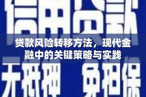 三角贷款风险转移方法，现代金融中的关键策略与实践