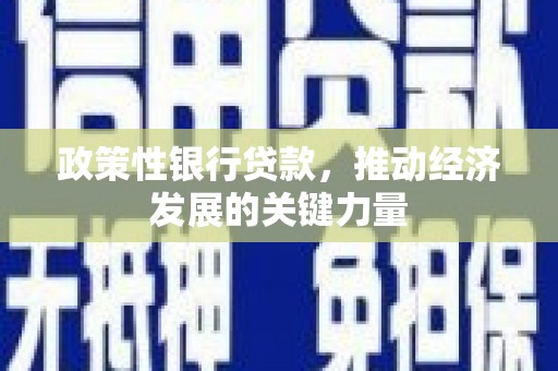 三角政策性银行贷款，推动经济发展的关键力量