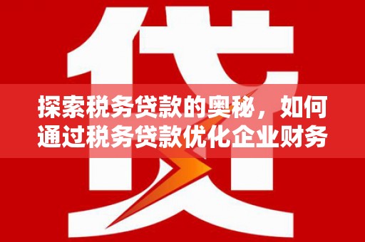 三角探索税务贷款的奥秘，如何通过税务贷款优化企业财务