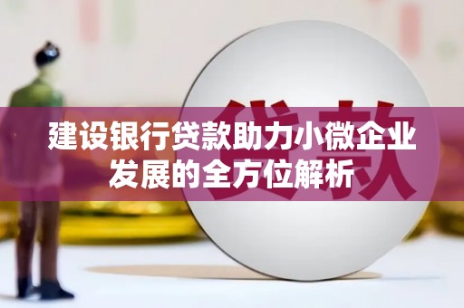 三角建设银行贷款助力小微企业发展的全方位解析