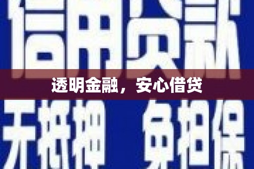 三角透明金融，安心借贷