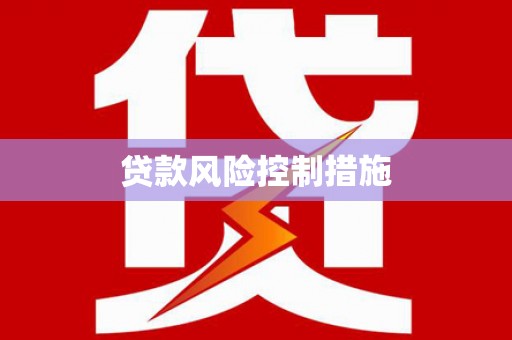 三角贷款风险控制措施