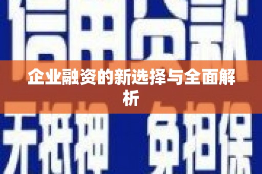 三角企业融资的新选择与全面解析