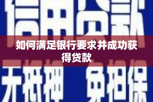 三角如何满足银行要求并成功获得贷款