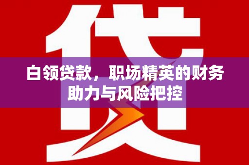 三角白领贷款，职场精英的财务助力与风险把控